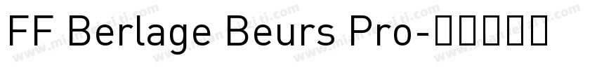 FF Berlage Beurs Pro字体转换